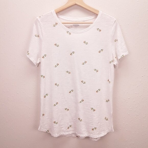 Old Navy white Avocado Tshirt Size M - Picture 1 of 5